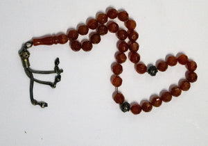Agate 33 prayer beads, round shaped, 34 gm.