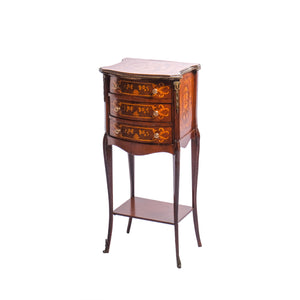 French Louis XV-style Nightstand with Curved Legs