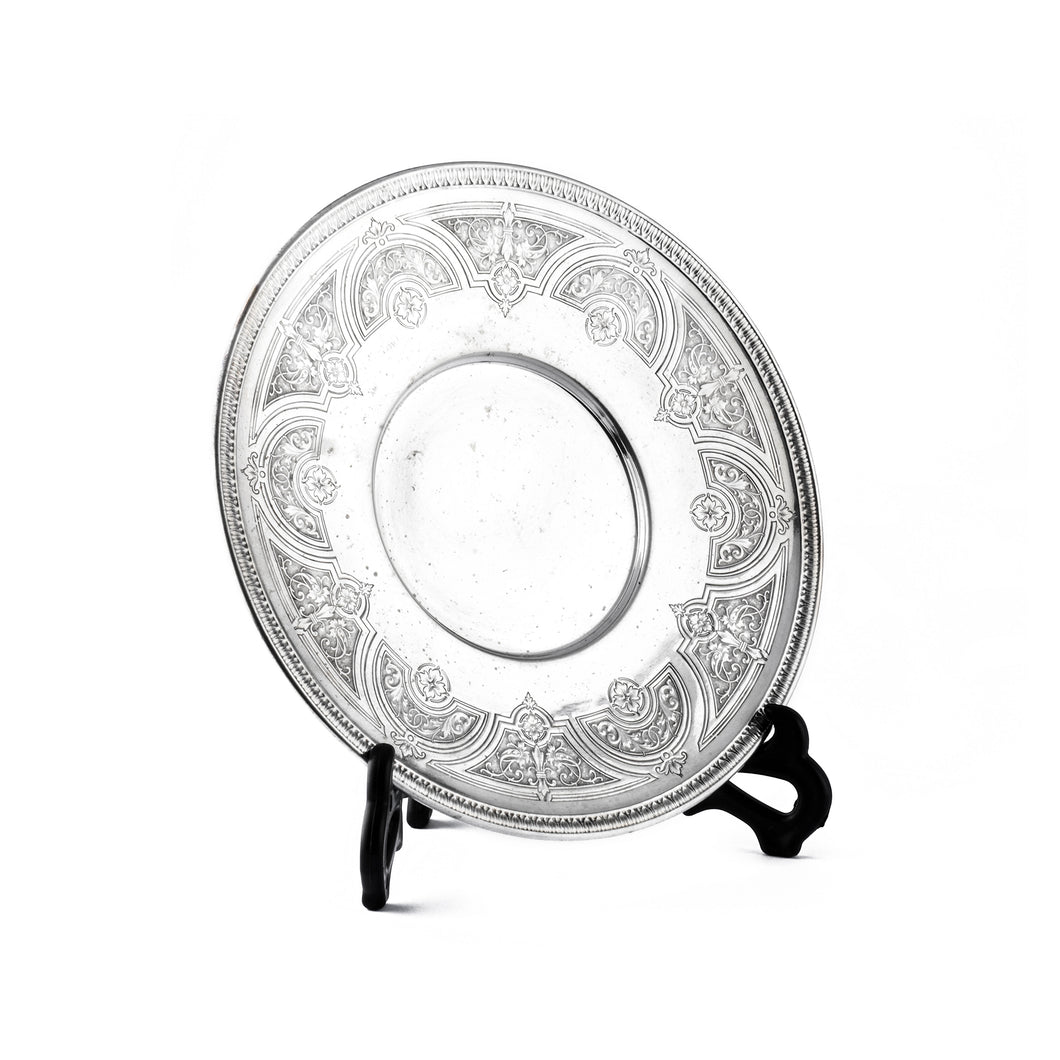 Art Nouveau Silver Plated Plate