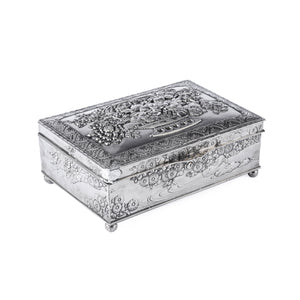 Vintage Silver Plated Jewelry Box