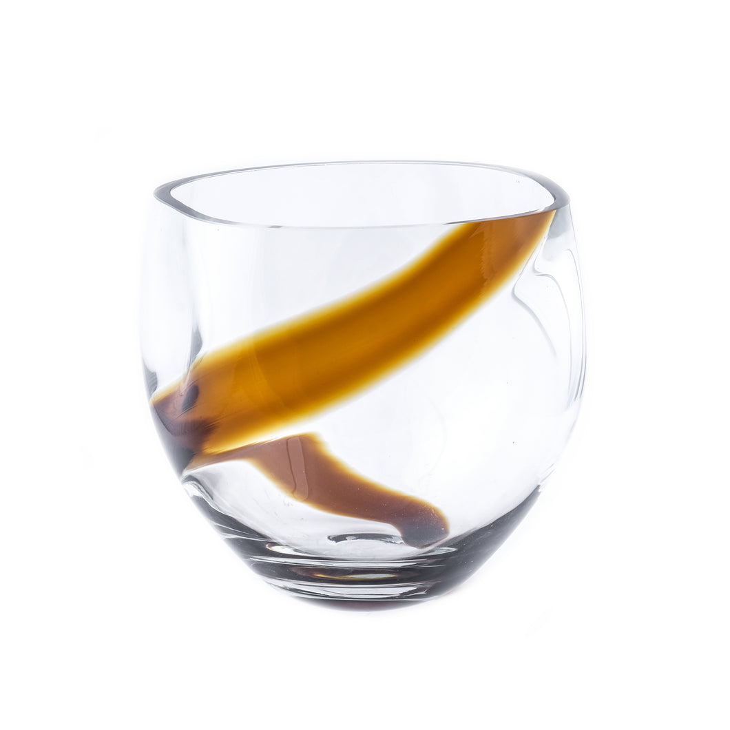 Unusual Handmade Crystal Bowl