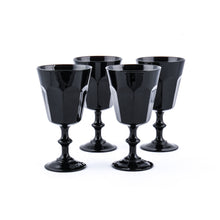 Load image into Gallery viewer, A Rare Black Decanter With Four Liqueur Glasses.
