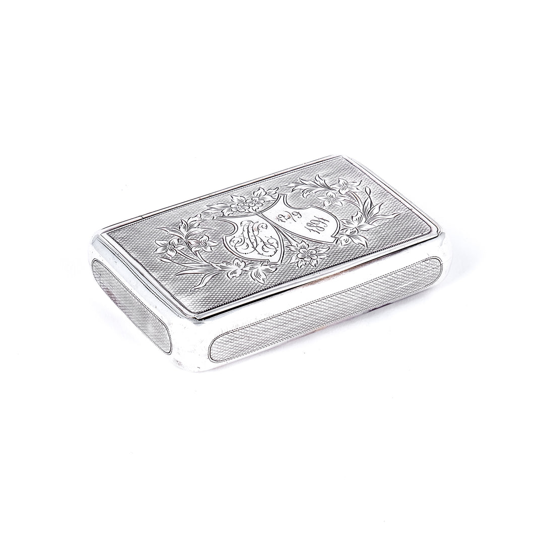 Antique Edwardian Sterling Silver Cigarette Case