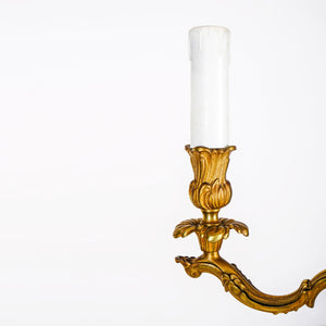 Vintage French Gilt Bronze Chandelier