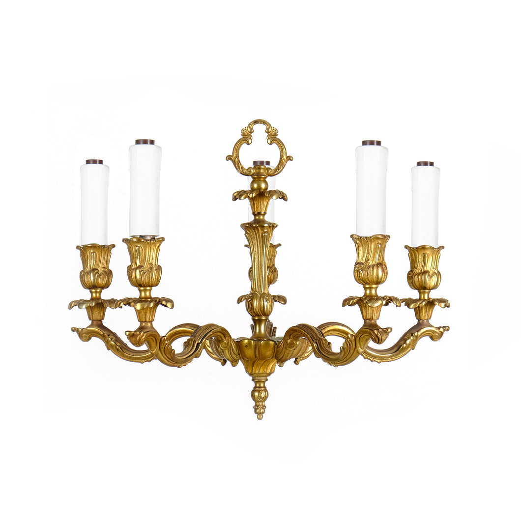 Vintage French Gilt Bronze Chandelier