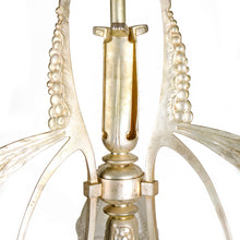 Load image into Gallery viewer, Antique French Art Nouveau Gilt Silver Chandelier
