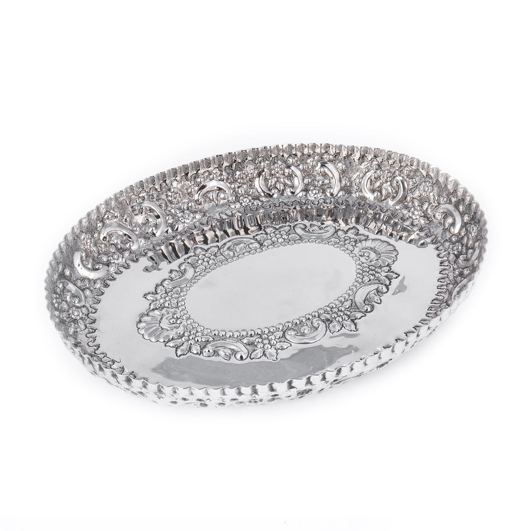 Unusual Vintage Silver Plated Sheffield Oval Plate