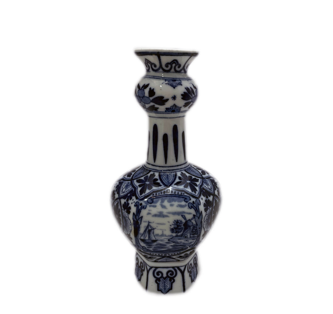 Blue and white Porcelain Delft Vase