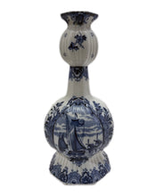 Load image into Gallery viewer, Blue and white porcelain delft vase
