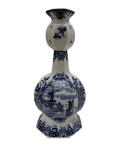 Blue and white porcelain delft vase