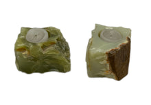Load image into Gallery viewer, Two Onyx candle holders
